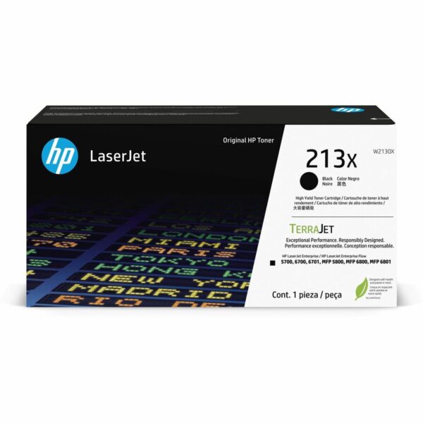 HP 213X Original Laser Toner Cartridge - Black - 1 Each