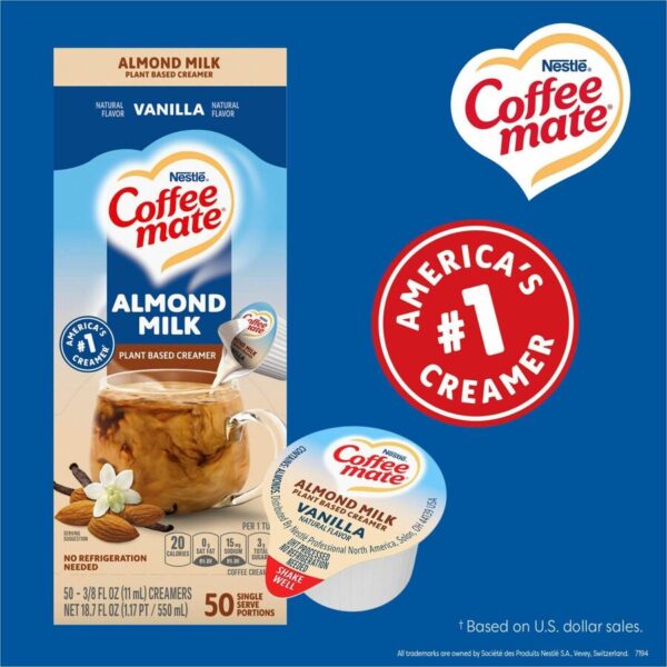 Coffee mate Almond Milk Vanilla Liquid Creamer Singles - Image 4