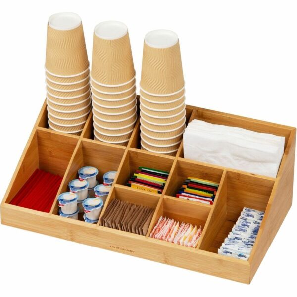 Mind Reader Bali 11-Compartment Bamboo Organizer - Image 2