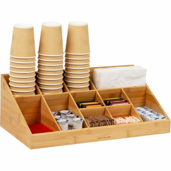 Mind Reader Bali 11-Compartment Bamboo Organizer - Image 3