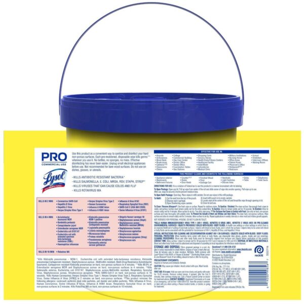 Lysol Disinfecting Wipe Bucket w/Wipes - Image 3