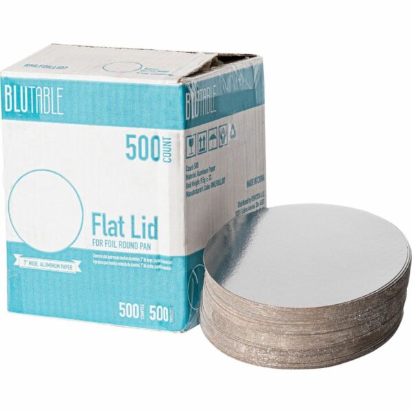 BluTable 7" Round Foil Pan Flat Board Lids