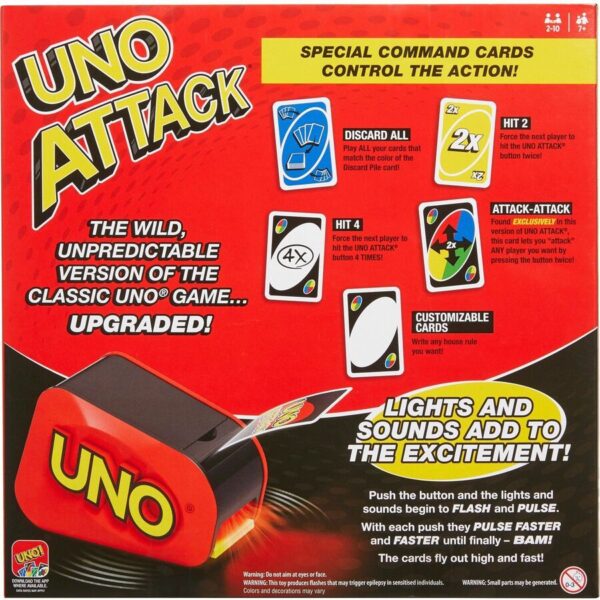 Mattel UNO Attack Card Game , Family Game For Kids And Adults, Card Blaster - Image 2