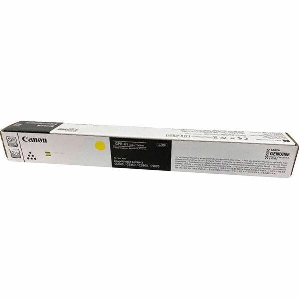 Canon GPR-61 Original Laser Toner Cartridge - Yellow - 1 Each