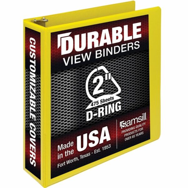 Samsill Durable Three-Ring View Binder