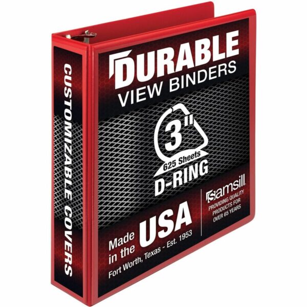 Samsill Durable Three-Ring View Binder