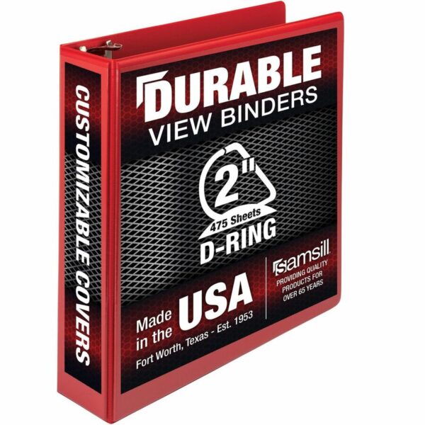 Samsill Durable Three-Ring View Binder