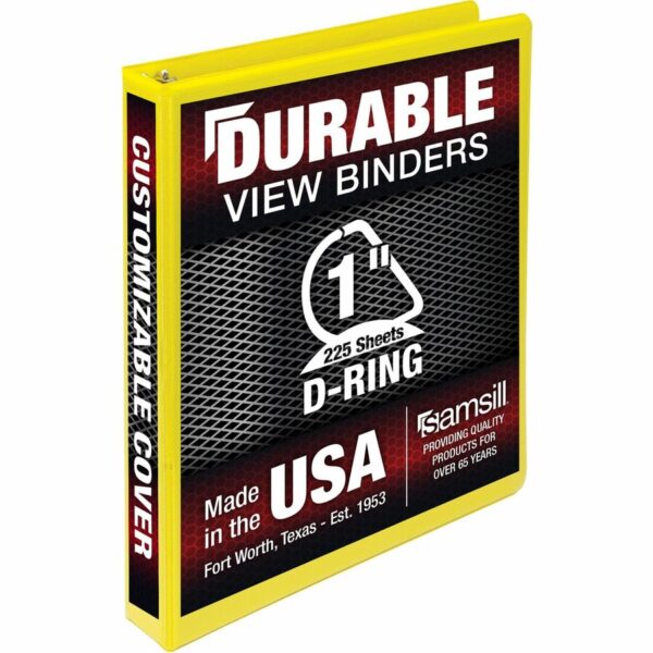 Samsill Durable Three-Ring View Binder