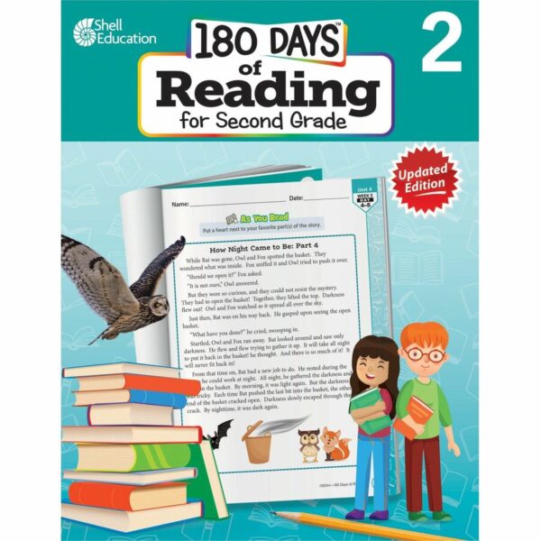 Shell Education 180 Days of Reading for Second Grade, 2nd Edition Printed Book