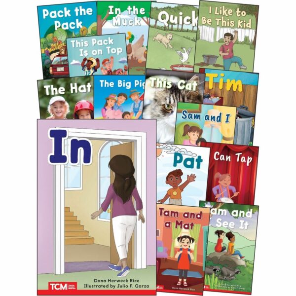 Shell Education Decodable Books Grade PK-K Set 1: 15-Book Set Printed Book