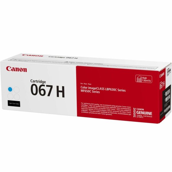 Canon 067 Original High Yield Laser Toner Cartridge - Cyan - 1 Each