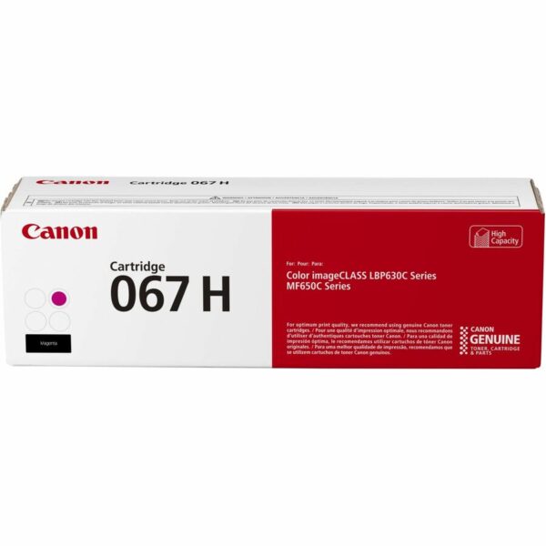 Canon 067 Original High Yield Laser Toner Cartridge - Magenta - 1 Each