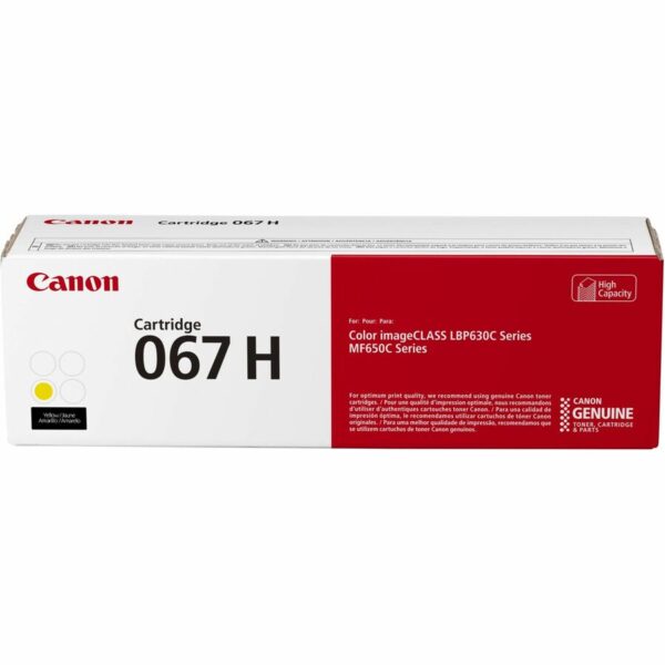 Canon 067 Original High Yield Laser Toner Cartridge - Yellow - 1 Each