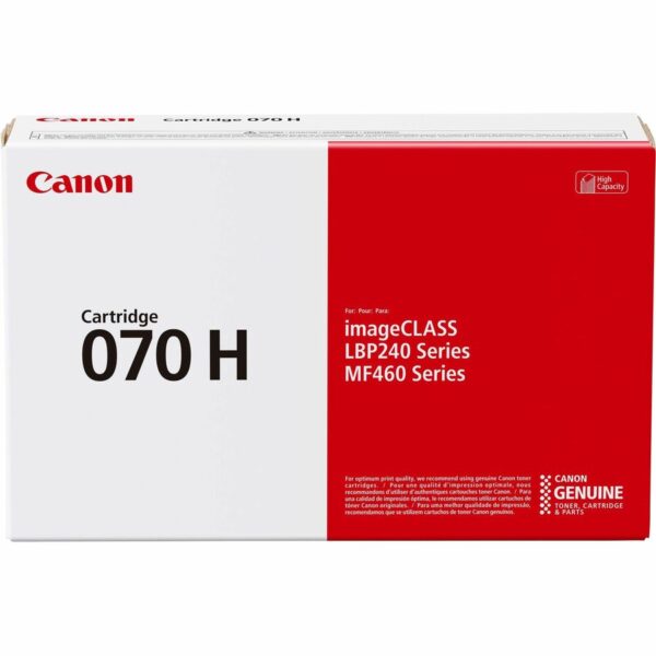 Canon 070 Original High Yield Laser Toner Cartridge - Black - 1 Each