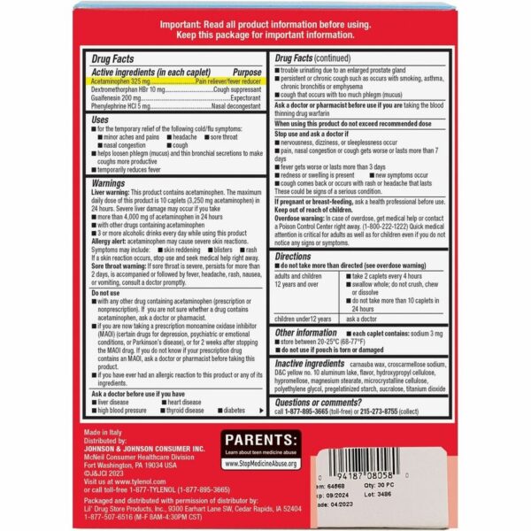 Tylenol Cold & Flu Severe Single-Dose Packets - Image 3