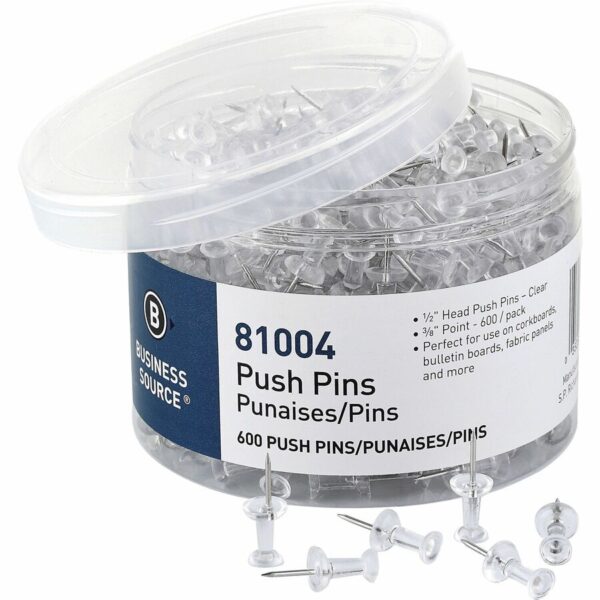 Business Source 1/2" Head Pushpins