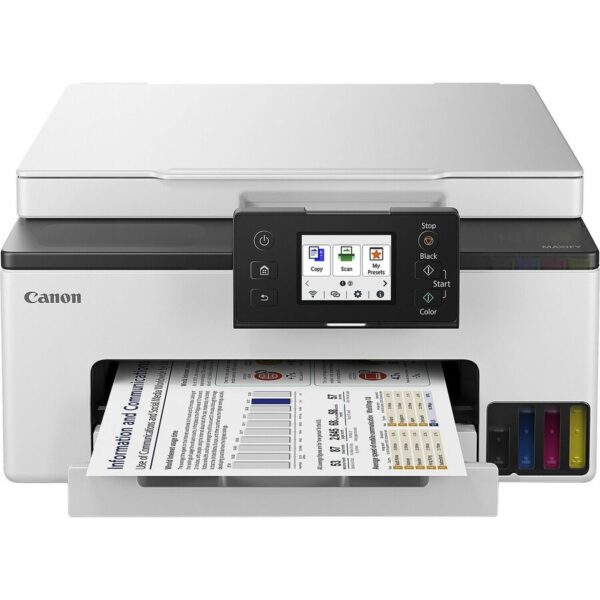 Canon MAXIFY GX1020 Wired & Wireless MegaTank Inkjet Multifunction Printer - Color - White