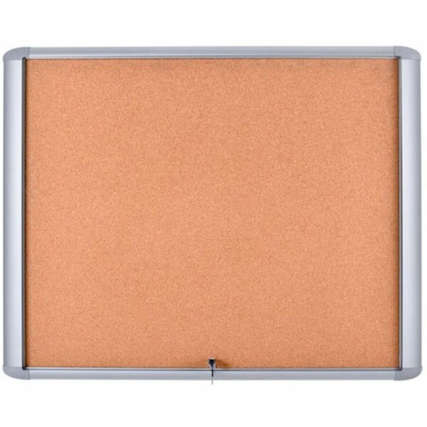 MasterVision Water-Resistant Enclosed Corkboard