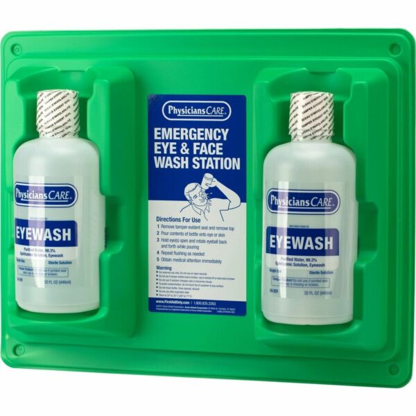 First Aid Only Twin-Bottle Eyewash Station - Image 2