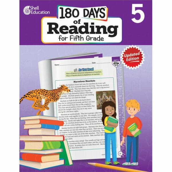 Shell Education 180 Days of Reading for Fifth Grade, 2nd Edition Printed Book