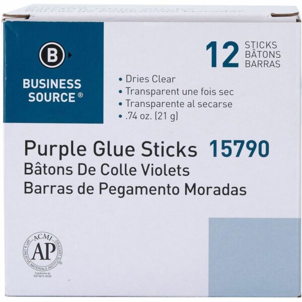 Business Source Bulk Purple Glue Sticks - Image 3