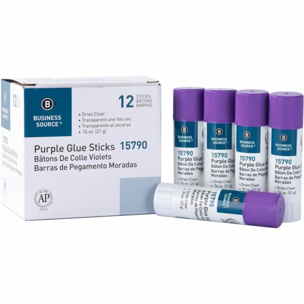 Business Source Bulk Purple Glue Sticks