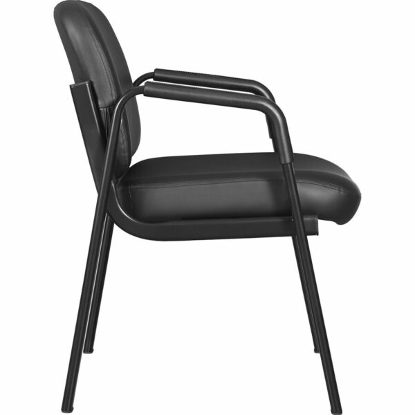 Lorell Deluxe Leather 4-Leg Guest Chair - Image 3