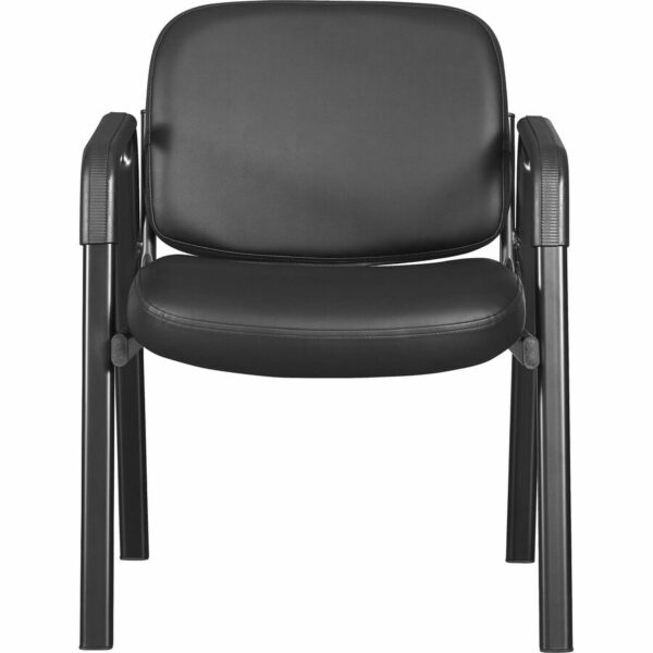 Lorell Deluxe Leather 4-Leg Guest Chair - Image 5