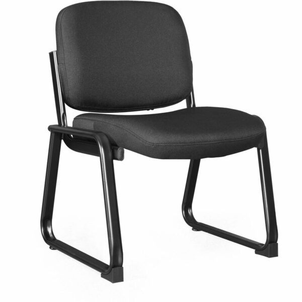 Lorell Black Fabric Guest Chair