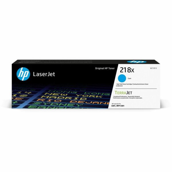 HP 218X Original High Yield Laser Toner Cartridge - Cyan - 1 Each