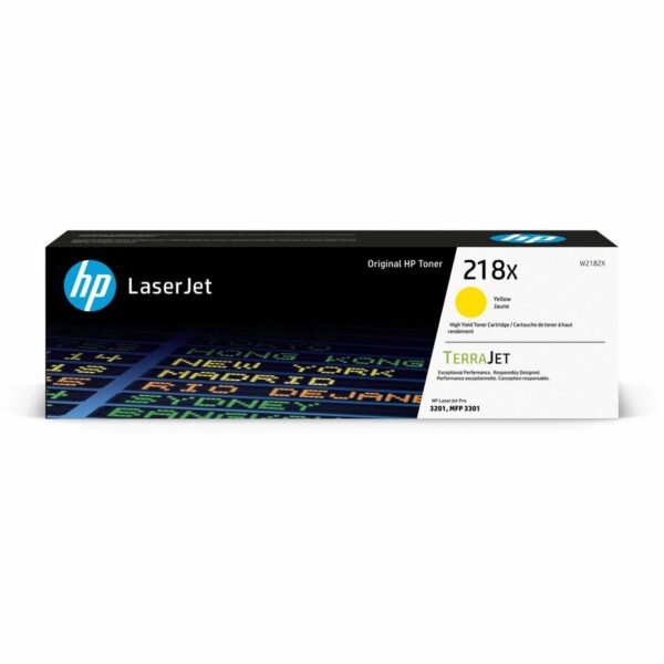 HP 218X Original High Yield Laser Toner Cartridge - Yellow - 1 Each