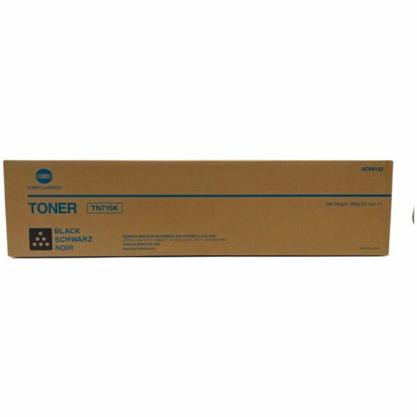 Konica Minolta TN-715K Original Laser Toner Cartridge - Black - 1 Each