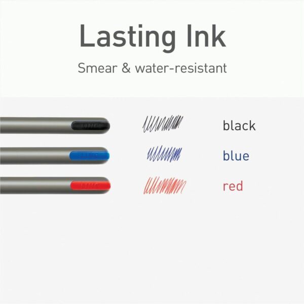 A picture of different colors of ink.