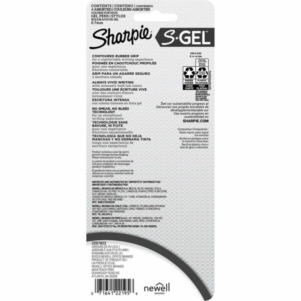 Sharpie S-Gel, White Fashion Barrel, Medium Point (0.7mm) - Image 4