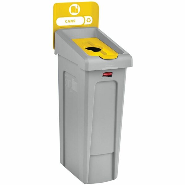 Rubbermaid Commercial Slim Jim Recycling Station 1-Stream Bottles/Cans, 23 Gal