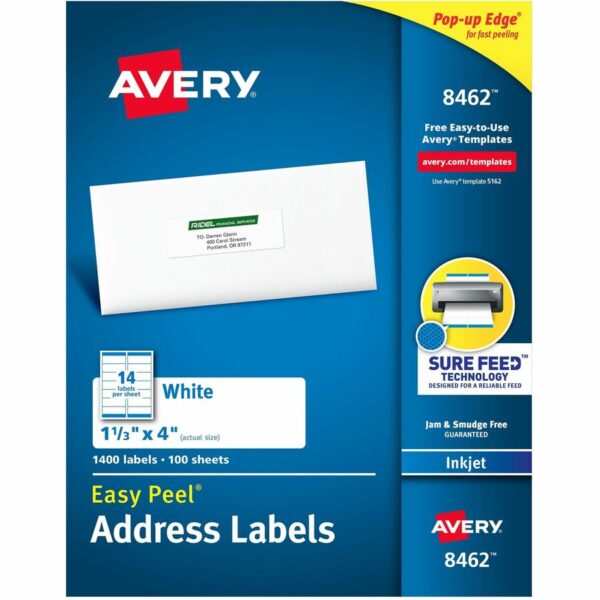 Avery Easy Peel White Inkjet Mailing Labels