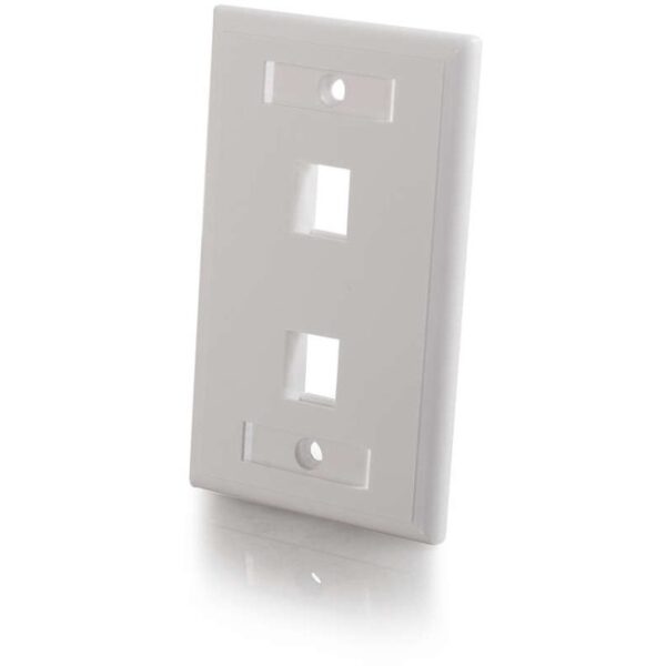 C2G 2 Socket Keystone Network/Multimedia Faceplate