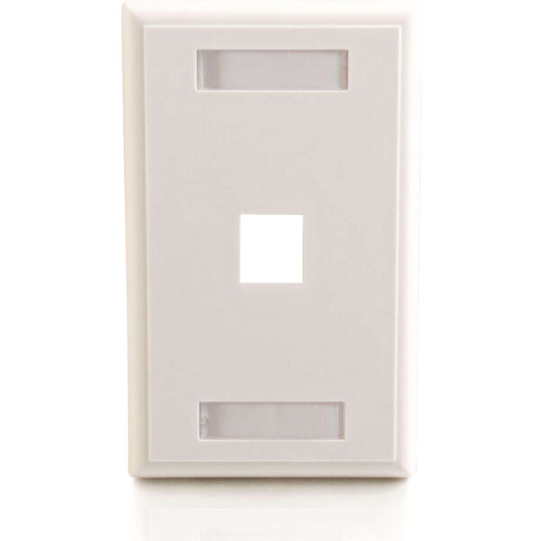 C2G 1 Socket Keystone Network/Multimedia Faceplate - Image 2