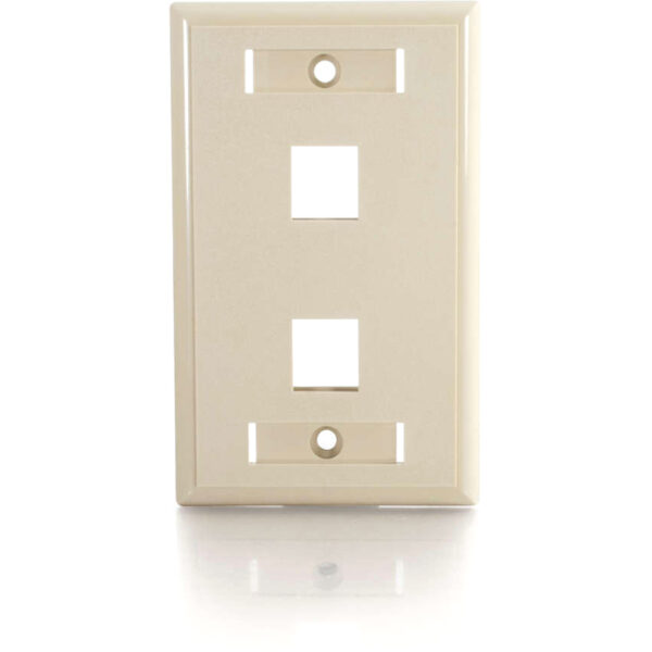 C2G 2 Socket Keystone Network/Multimedia Faceplate - Image 2