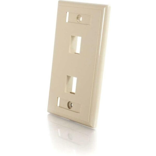 C2G 2 Socket Keystone Network/Multimedia Faceplate