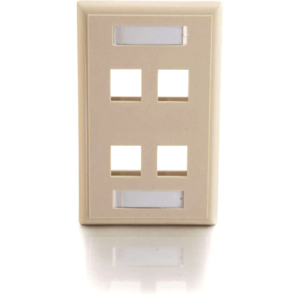 C2G 4 Socket Keystone Network/Multimedia Faceplate - Image 2