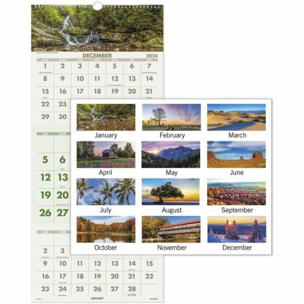 At-A-Glance Scenic 3-Month Wall Calendar