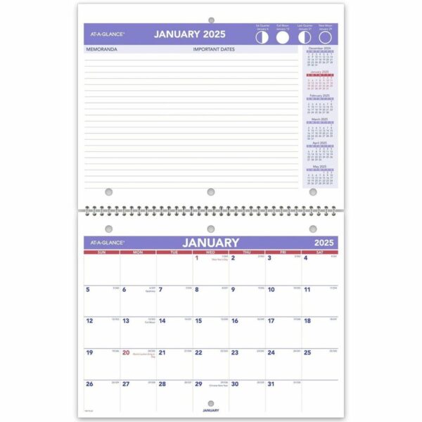 At-A-Glance Desk Wall Calendar