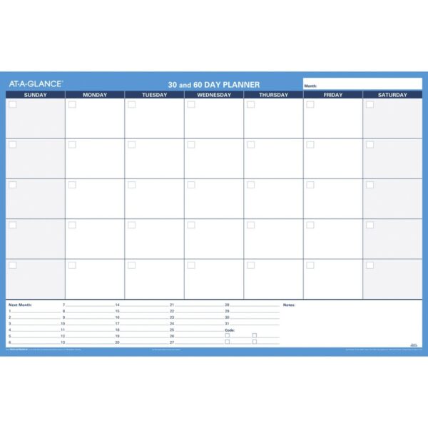 At-A-Glance 30/60-Day Erasable Horizontal Wall Planner - Image 2