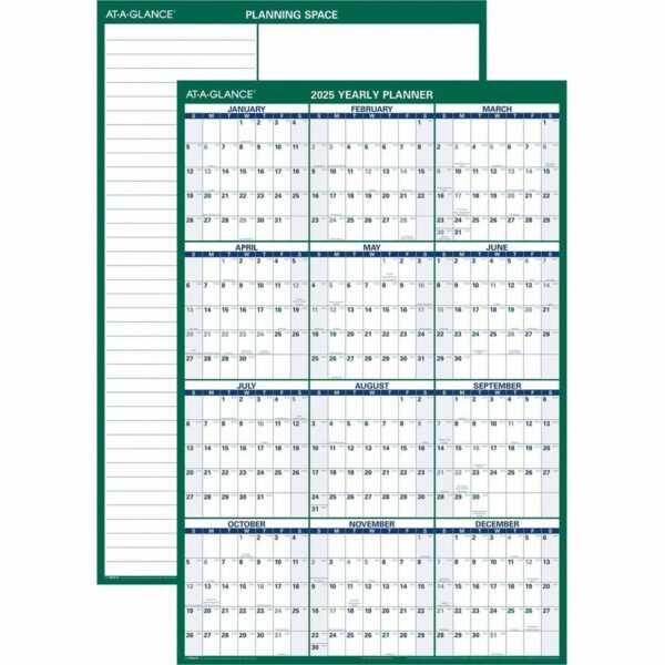 At-A-Glance Vertical Reversible Erasable Wall Calendar