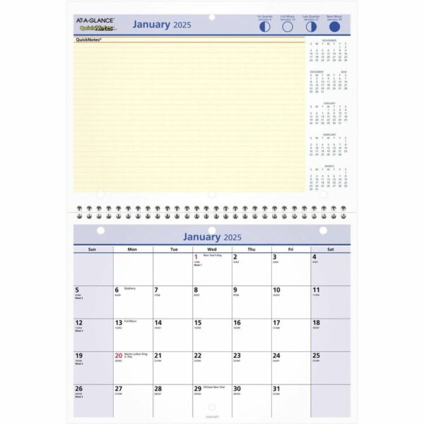 At-A-Glance QuickNotes Desk Wall Calendar