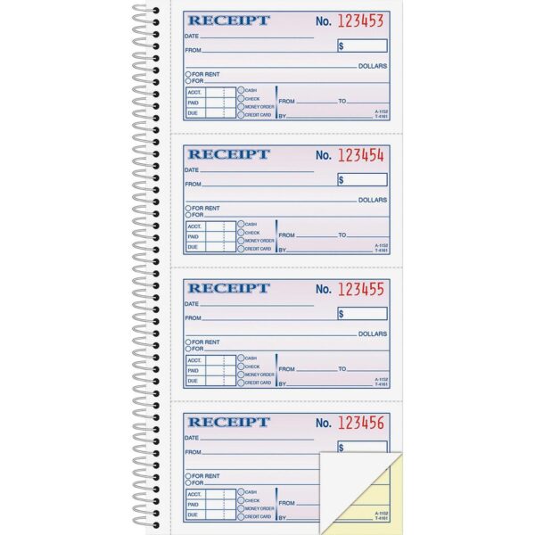 Adams Spiral 2-part Money/Rent Receipt Book