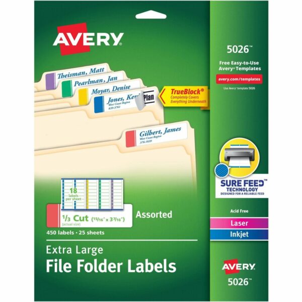 Avery Extra-Large File Folder Labels