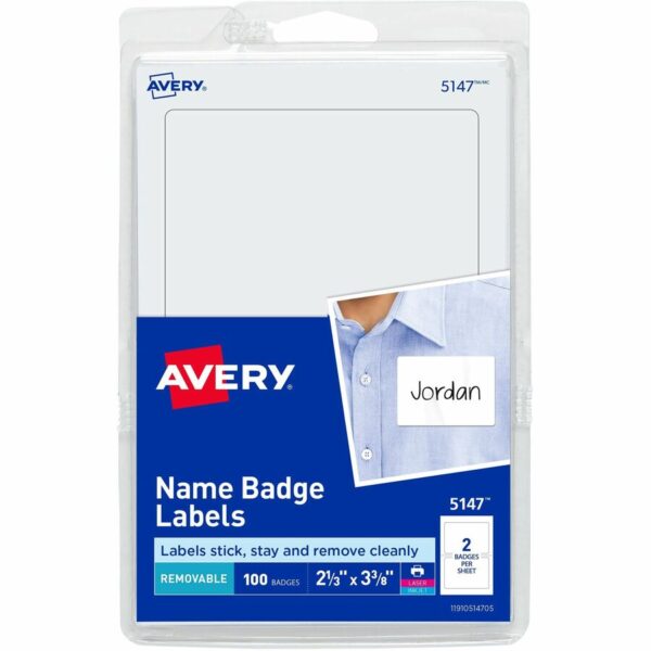 Avery Print or Write Name Badge Labels