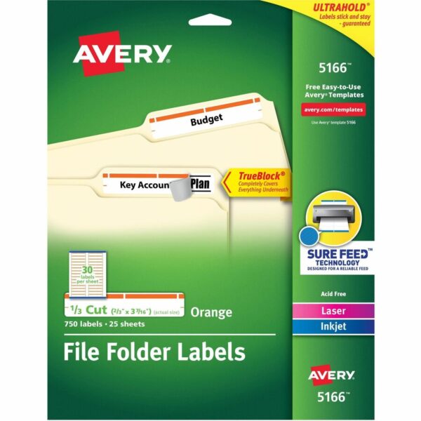 Avery TrueBlock File Folder Labels